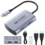 Guermok 4K 60 FPS & 1080P 240 FPS HDMI-Capture-Karte für Streaming, USB 3.0 zu...