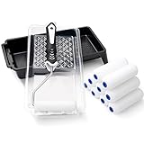 Mister Rui Farbroller Set 4 Zoll, Lackierwalze Set, 11cm Schaumstoff Farbroller...