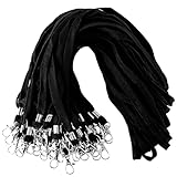 LOPYXBR 150 Stück Schlüsselband Schwarz Schlüsselanhänger Band mit Drehbarem...