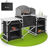 Juskys Campingküche faltbar mit Tragetasche - Outdoor Camping Küche...