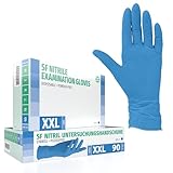 SF Nitrilhandschuhe XXL Blau – 90 Stück Einweghandschuhe, Einmalhandschuhe,...