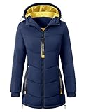 Yuson Girl Wintermantel Damen Warm Steppjacke Parka Lang Mantel Winter Jacke mit...