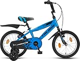 Talson 16 Zoll Kinderfahrrad inkl. Kettenschutz, Stützräder und Zubehör...