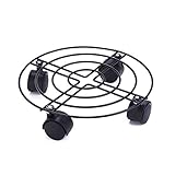 40cm Pflanzen Caddy Pflanzenroller Metall Blumentopf Ständer Rund Blumenroller...