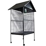 Melko Vogelvoliere Voliere Vogelkäfig inkl. Zubehör Vogelhaus Vogel Käfig...