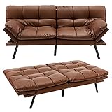 COSTWAY Klappbares Schlafsofa, Sofa mit Schlaffunktion, umwandelbares...