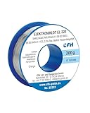 CFH Elektroniklot EL 322 – Lötzinn Ø 1,0 mm, 200 g, flussmittelgefüllt,...
