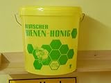 10x 12,5kg Honigeimer gelb m.Deckel mit Aufdruck 5,75€/St Höhe 26 cm, Ø oben...