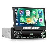 【Wireless】 SIXWIN Autoradio Bluetooth 1 Din mit Wireless Carplay Android...