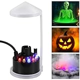 Ultraschall Vernebler, Mini Nebelmaschine mit 12 LED-Licht Nebler Fogger Leiser...