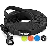 ReaVET Schleppleine für Hunde 5 Meter, Schwarz I Robuste & wasserfeste...