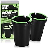 com-four® 2X Aschenbecher für draußen - Windaschenbecher - Sturmaschenbecher...