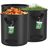 Diealles Shine 3X 272L Gartenabfallsack, Gartensack mit 4 Griffe, Selbststehend,...