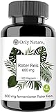 Einführungspreis (NEU): Only Nature® Roter Reis 600 mg - Hochdosiert - 120...