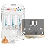 Bear 2025 Sterilisator für Babyflaschen mit Trocknungsfunktion, 4-in-1...