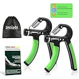 zenlete Profi Fitness Handtrainer, 2-er Set Fingerhantel einstellbar von 5-60...