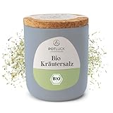 POTLUCK | Bio Kräutersalz | Meersalz im Keramiktopf | 100g | Vegan, glutenfrei...