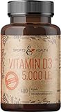 Vitamin D3 Kapseln - Vitamin D3 5000 IE - Vitamin D 400 Softgel Kapseln -...