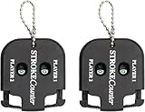 Oykrueats 2er Set Schwarz Platz Golf Scorer Zähler,Kompakt und Tragbar ABS...