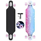 Longboard Skateboard für Jungen Mädchen Anfänger Erwachsener Teenager,Cruiser...
