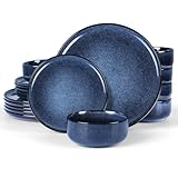 Geschirr Set für 6 Personen, Onader 18 Teiliges Steinzeug Tafelservice...
