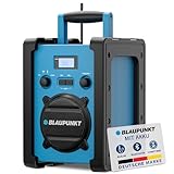 Blaupunkt BSR 30 Baustellenradio mit Akku – Tragbares Radio mit Bluetooth 5.3...