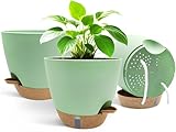 TIKTALK 20cm Selbstbewässerungstopf 3er Set - Hochwertiger Blumentopf mit...