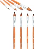 Himmlfel Katzenzungenpinsel-Set, 4 Stück Spitze ovale Pinsel zum Malen von...