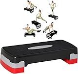 Steppbrett Fitness Aerobic Stepper Höhenverstellbar Step Bench Mit Stufen....