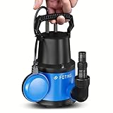 FOTING Tauchpumpe 400 W, 8000 l/h, Förderhöhe max. 8 m, Eintauchtiefe max. 7...