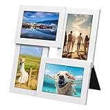 Gentpovth 4 Fotos Collagerahmen Bilderrahmen, 12 x 12 Zoll Weiß Fotorahmen,...