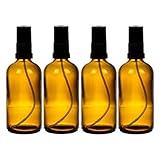 4x Apotheker-Sprühflaschen 100ml, Braunglas