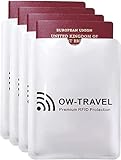 OW-Travel TÜV geprüfte RFID Schutzhülle Kreditkarten NFC Schutzhüllen...