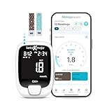 KETO-MOJO GKI Bluetooth-Glukose- & Keton-Testkit (mg/dL) + kostenlose App zur...