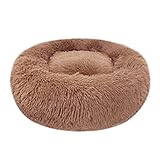 Hundebett Katzenbett Flauschig Rund aus Plüsch - Donut Kuscheliges Hundekissen...