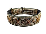 Schmuck Hundehalsband mit Polsterung Zugstopp-Halsband Martingale 4cm breit...