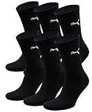 6 Paar PUMA Unisex Crew Socks Socken Sportsocken MIT FROTTEESOHLE (43-46,...