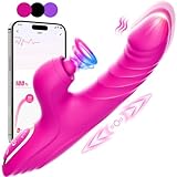 Vibration für Frauen Rabbit Vibrator Stoßfunktion Pulsen Saugen 7x10 Modi, Sex...