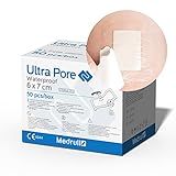 Medrull 100% Wasserfestes Wundpflaster 6 x 7 cm Wasserfestes Pflaster - Steril,...