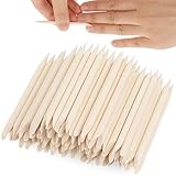cobee Rosenholzstäbchen Maniküre, 100 Stücke Doppelende Holz...