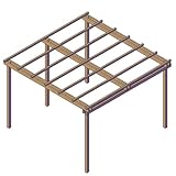 Pergola für den Garten, 240 x 240 cm, aus imprägniertem Kiefernholz, Klasse 4,...