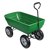 Wiltec Gartenwagen mit Kippfunktion bis 350 kg, Handwagen mit 125 l Volumen,...