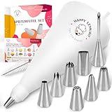 Happy Lemuro Premium Spritzbeutel mit Tüllen | 11-teilig | 8 große...