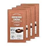 by Amazon Espresso Crema Gemahlener Röstkaffee, 1kg (4 Packs of 250g),...