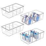 Vtopmart 4er Kühlschrank Organizer mit 4 Fächern, BPA-Freie Küche Stapelbarer...