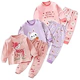 XM-Amigo Mädchenn Baumwolle Thermounterwäsche 3Set Thermounterhemden...