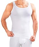 MERISH Herren Unterhemd 5er Pack Tank Top Feinripp Baumwolle Weiß T-Shirt 400...