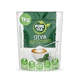 Pure Via Stevia Süßstoff 1kg | Zuckerfrei, Keto-Freundliche & Null Kalorien...
