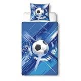 MTOnlinehandel Fußball Bettwäsche 135x200, Kinderbettwäsche 80x80 + 135x200,...