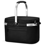 ALLCAMP Faltbar Isoliert Kühltasche - Einkaufskorb Thermo Mit Deckel,...